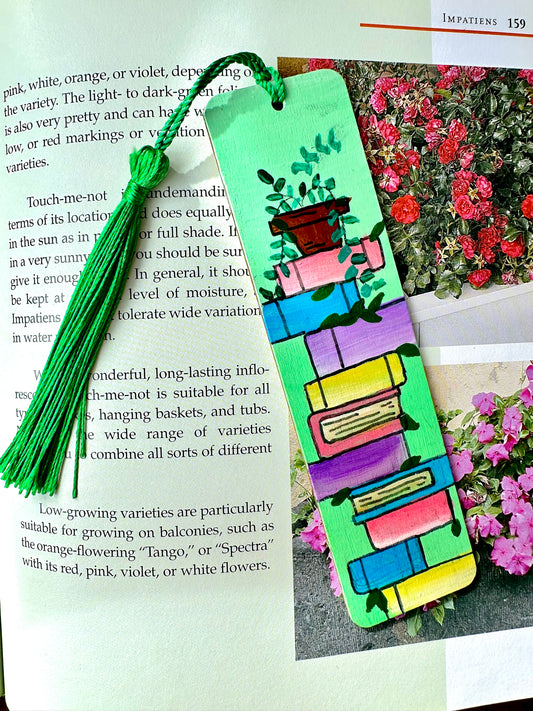 Green Book-stack Bookmark