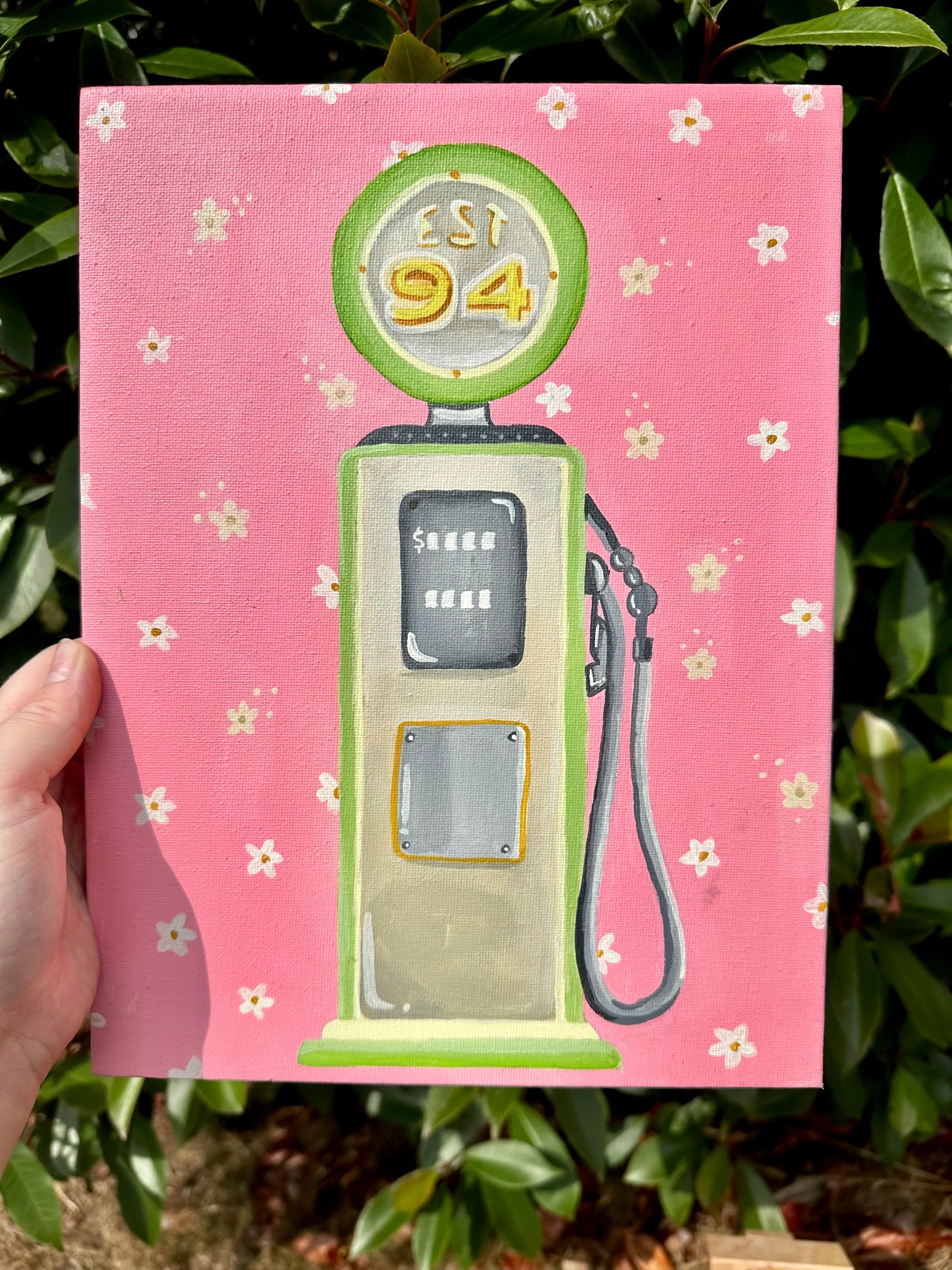 Retro Petrol Pump Canvas