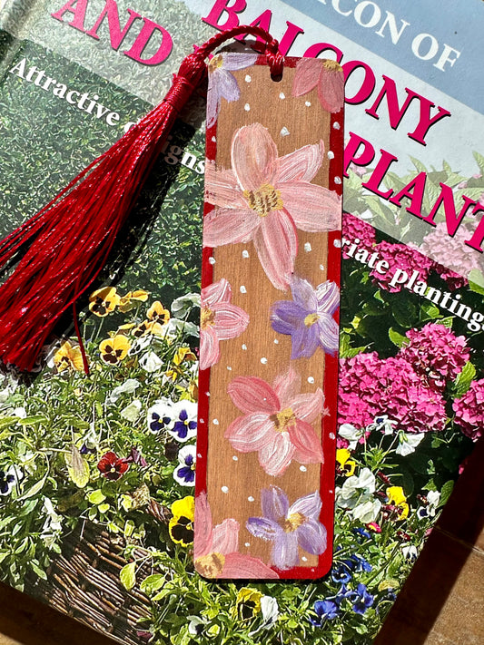 3D Pink Flower Bookmark