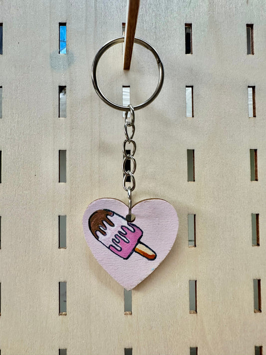 Lollipop Love Heart Keyring