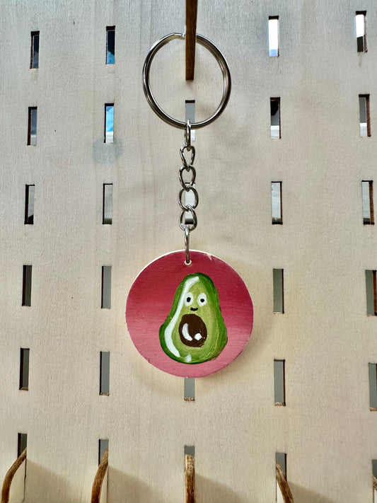 Happy Avocado Keyring