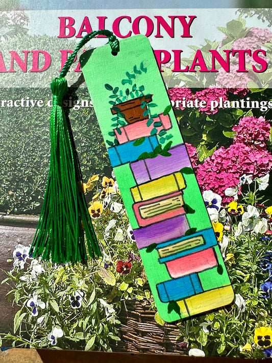 Green Book-stack Bookmark
