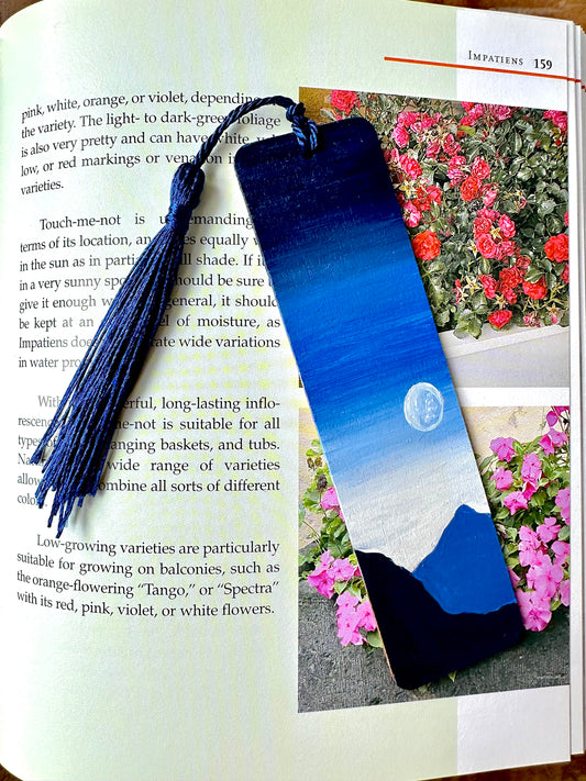 Night Sky Mountains Bookmark