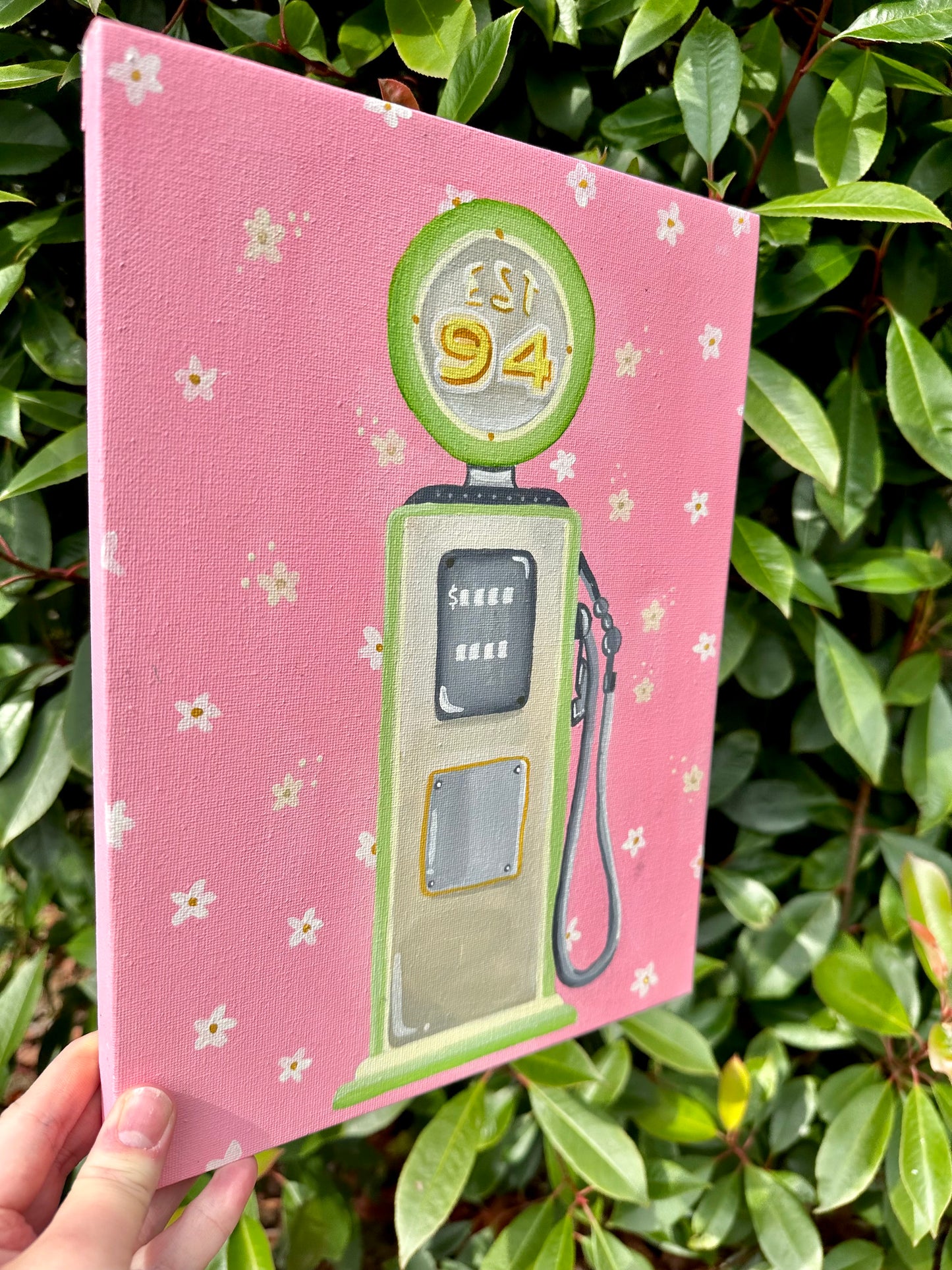 Retro Petrol Pump Canvas