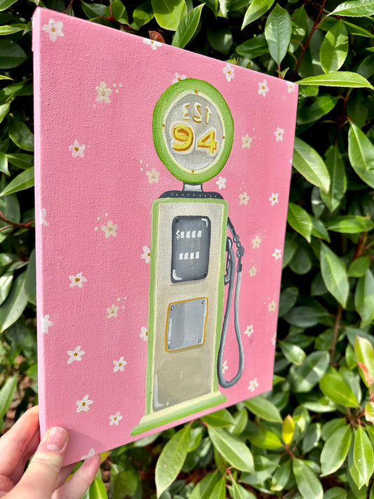 Retro Petrol Pump Canvas