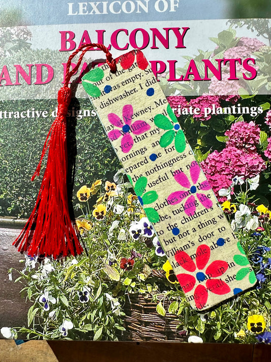Newspaper Flower Bookmark