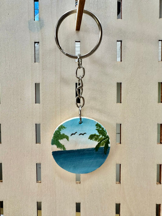Sea Palm Tree Keyring