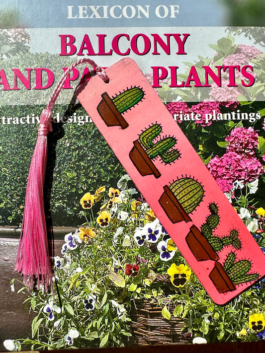 Pink Cactus Bookmark