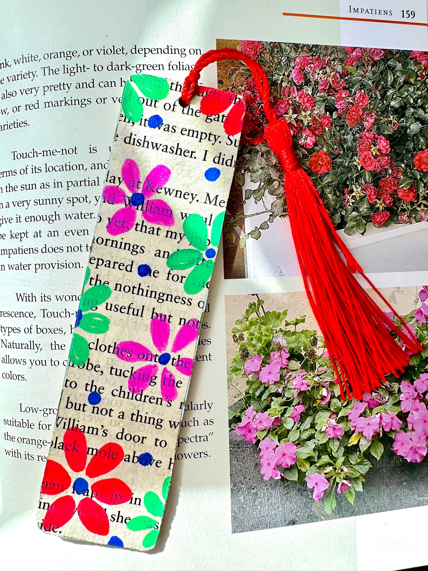 Newspaper Flower Bookmark