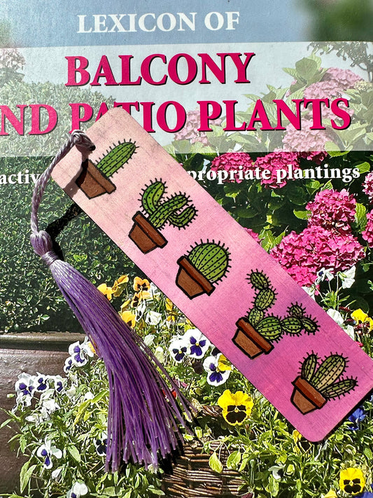 Pink Cactus Bookmark