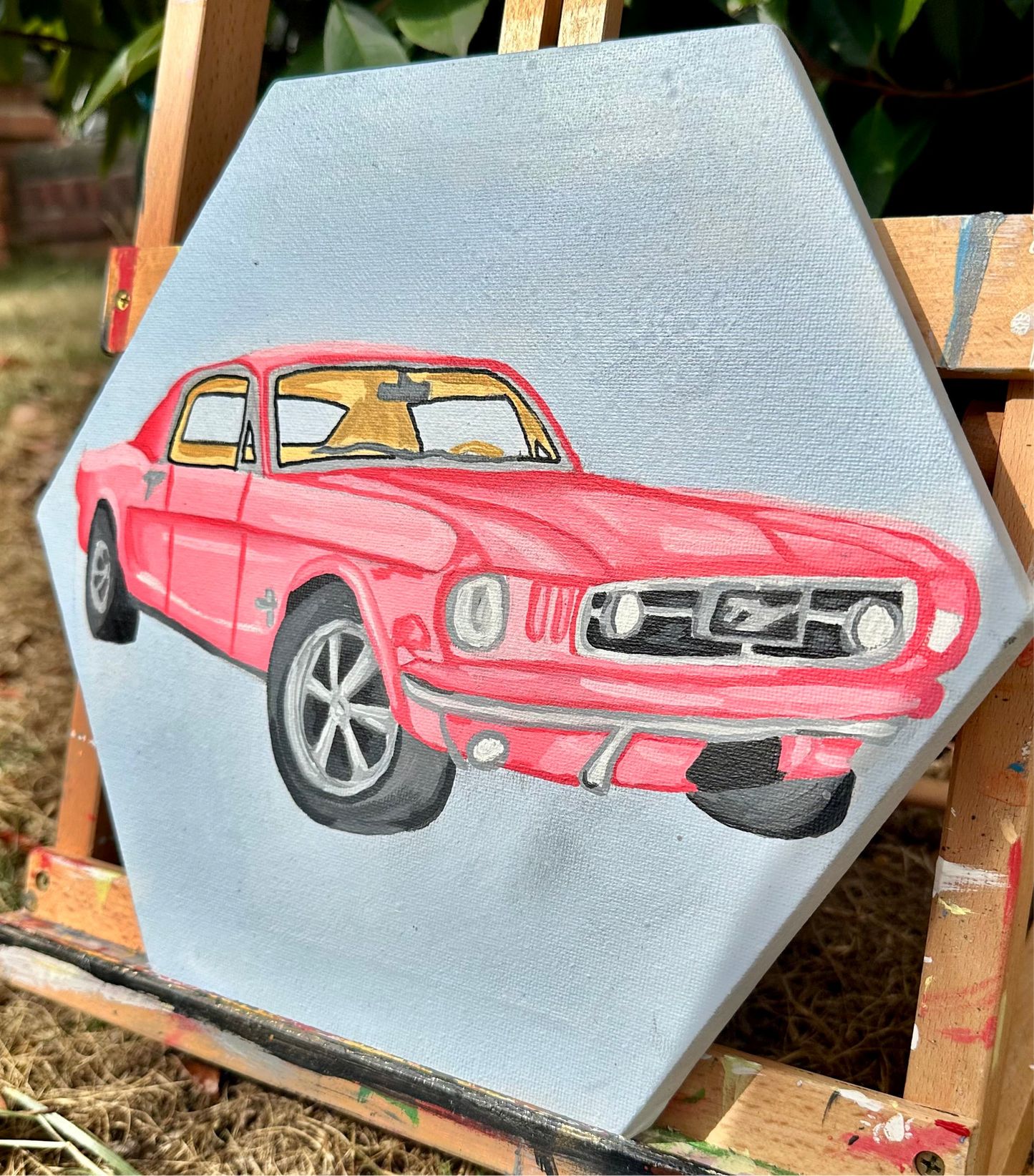 Retro Ford Mustang Canvas