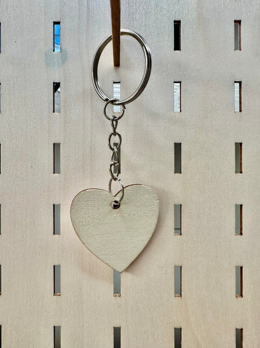 Black Flower Love Heart Keyring