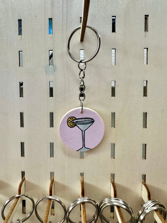 Cocktail Time Keyring