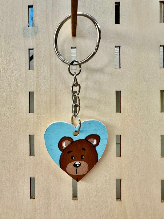 Love Heart Bear Keyring