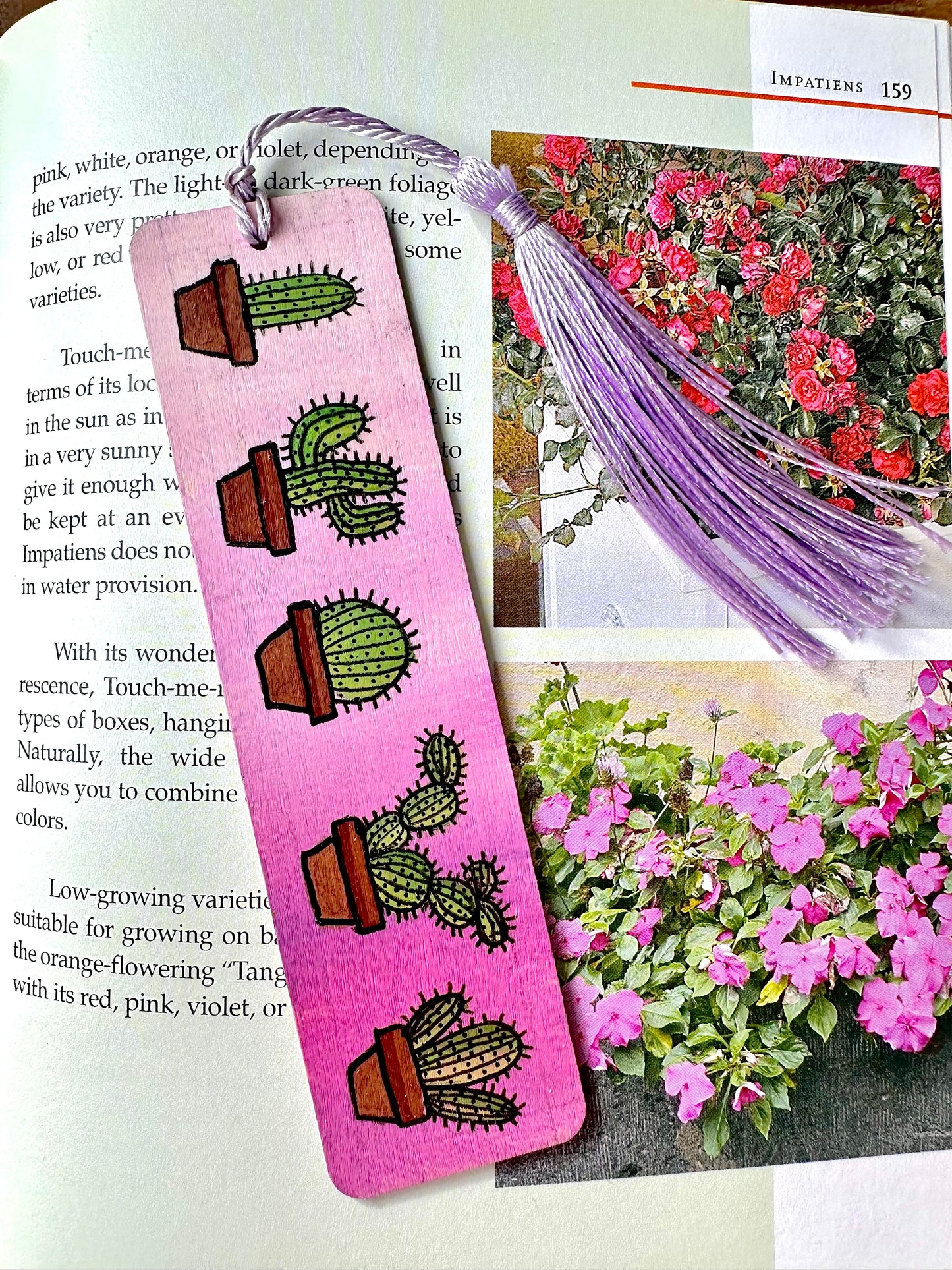 Pink Cactus Bookmark
