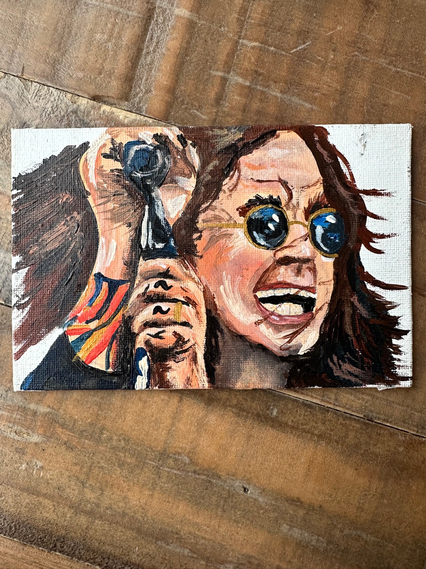 Ozzy Osborn Canvas Board (with frame)