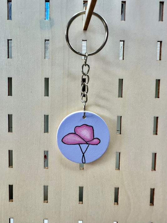 Cowgirl Hat Keyring