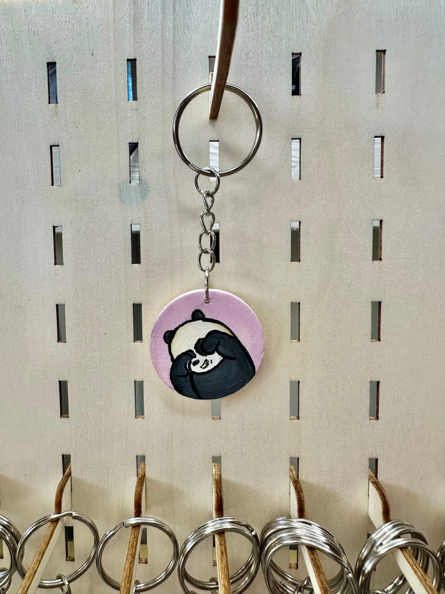 Sleepy Panda Keychain