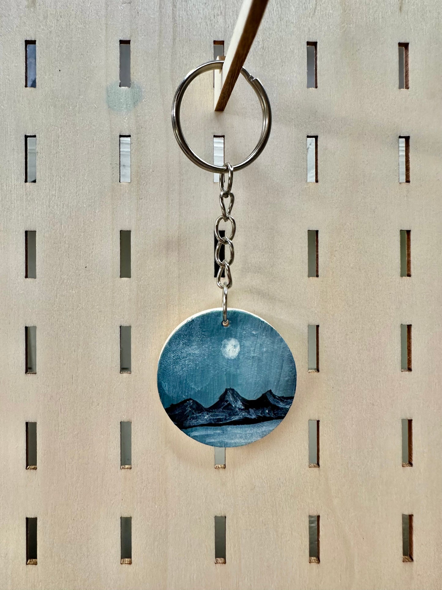 Mountain Moon Keyring