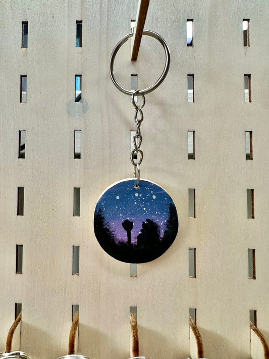 Nighttime Shadows Keyring