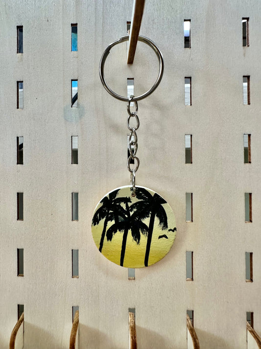 Yellow Palm Tree Keyring