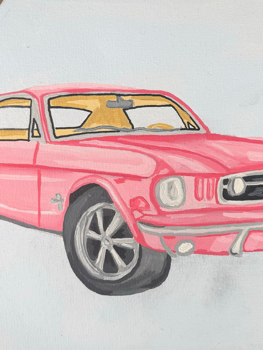Retro Ford Mustang Canvas