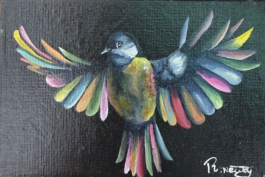 Rainbow Bird (with frame)