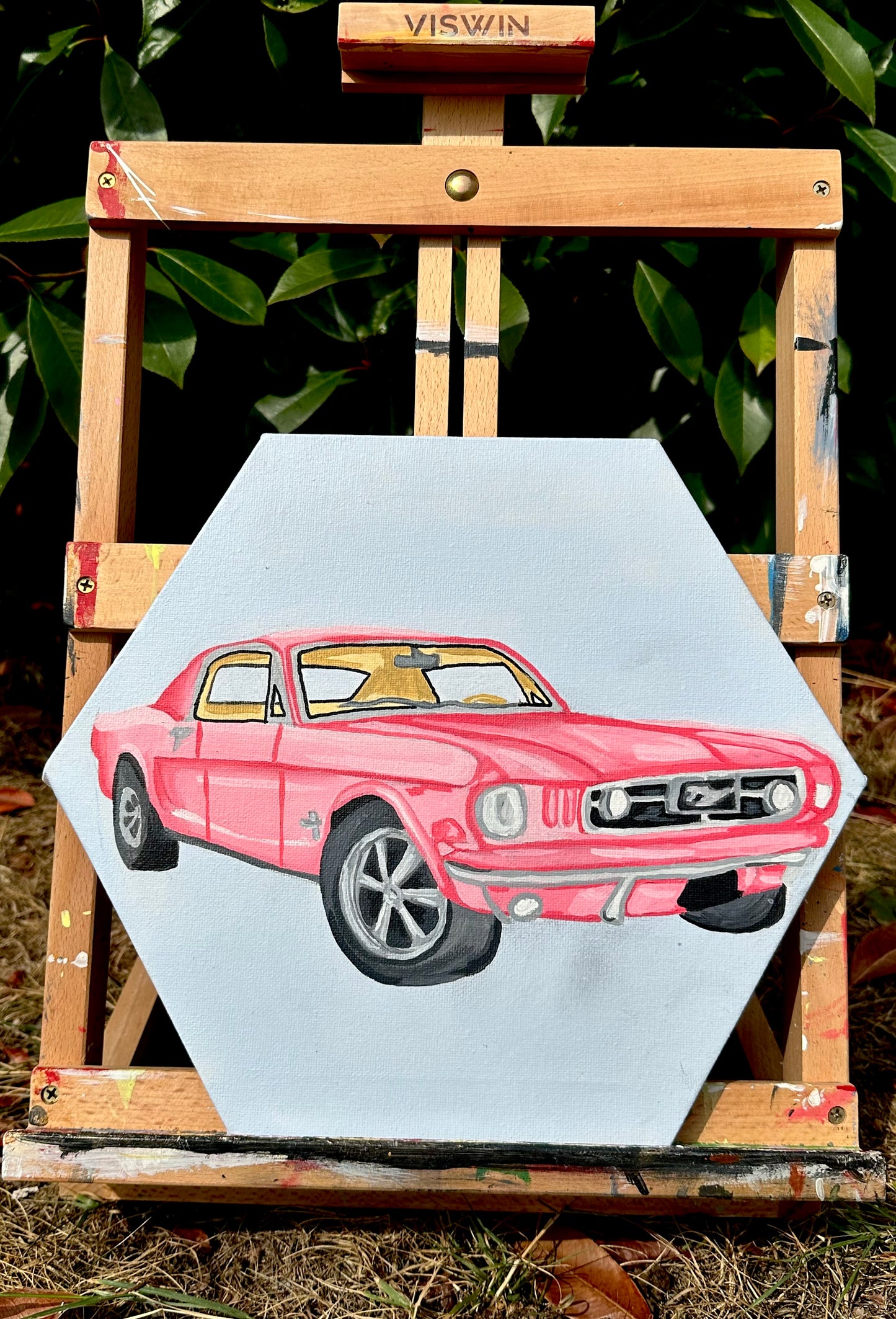 Retro Ford Mustang Canvas