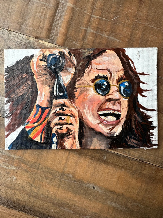 Ozzy Osborn Canvas Board (with frame)
