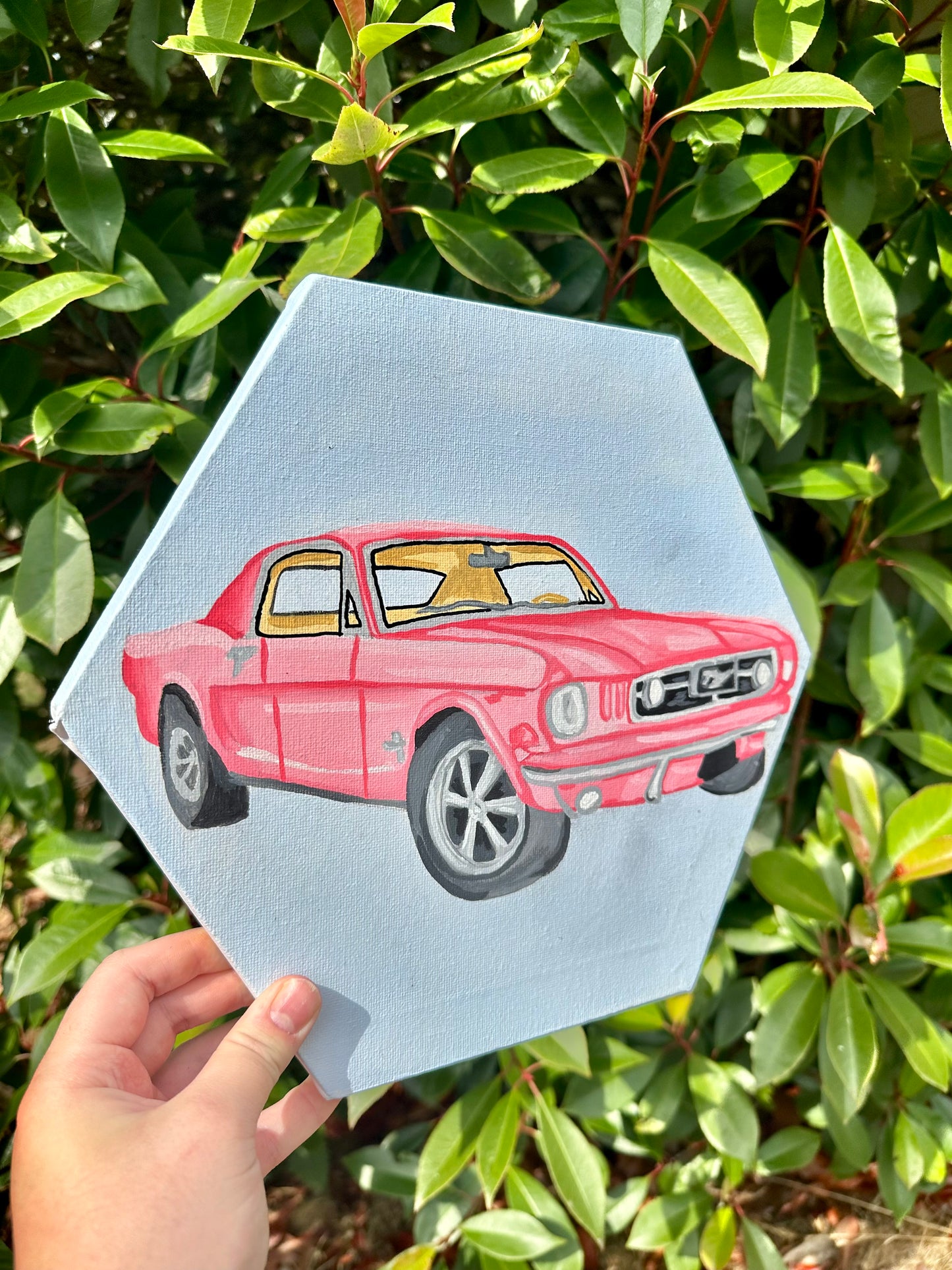 Retro Ford Mustang Canvas