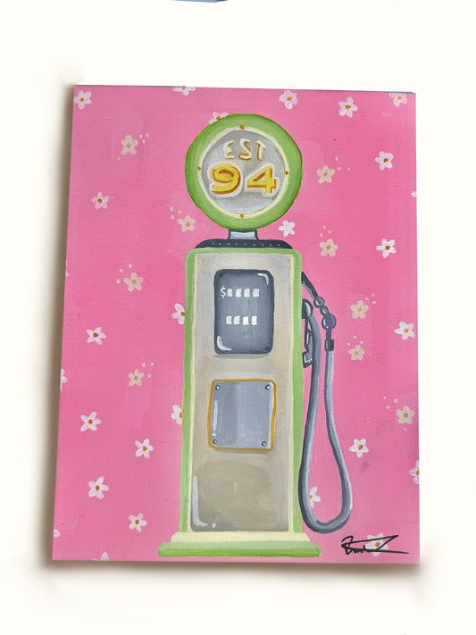 Retro Petrol Pump Canvas