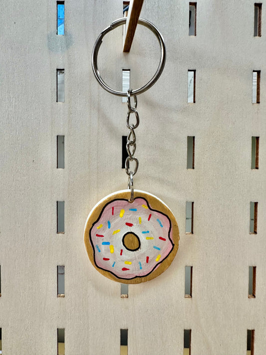 Vanilla Donut Keyring