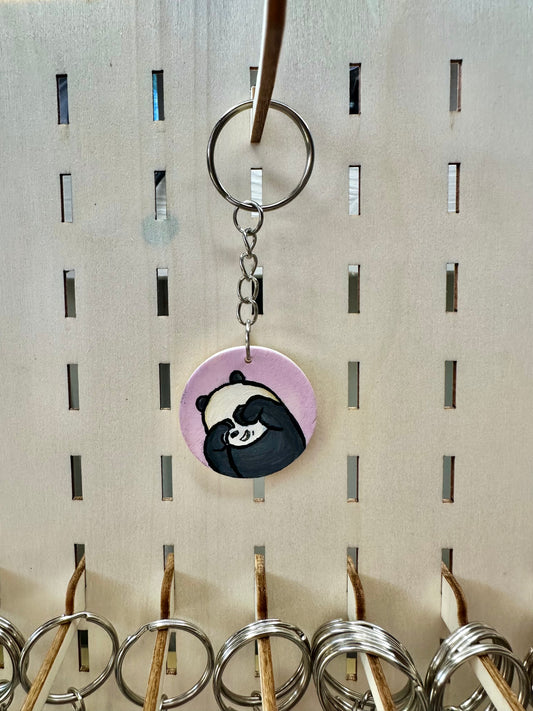 Sleepy Panda Keychain